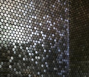 metallic-penny-bathroom-tile-ideas-for-small-spaces-300x261